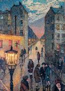 Hans Baluschek Grobstadtwinkel china oil painting artist